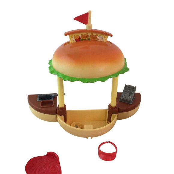 Calico Critter Hamburger Wagon Sylvanian Families Food Truck w/Accs 35+ Pcs - Picture 11 of 12